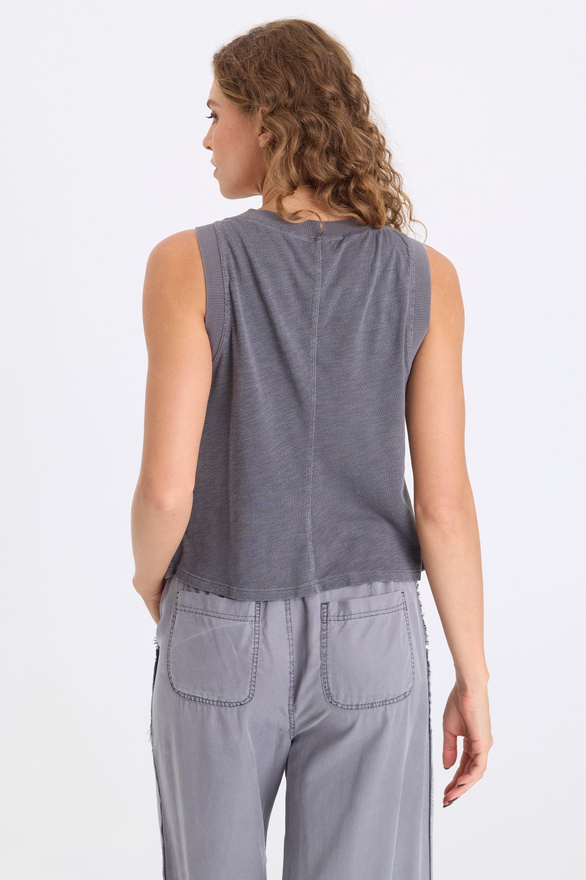 XCVI Katrine Embroidered Twill Tank 