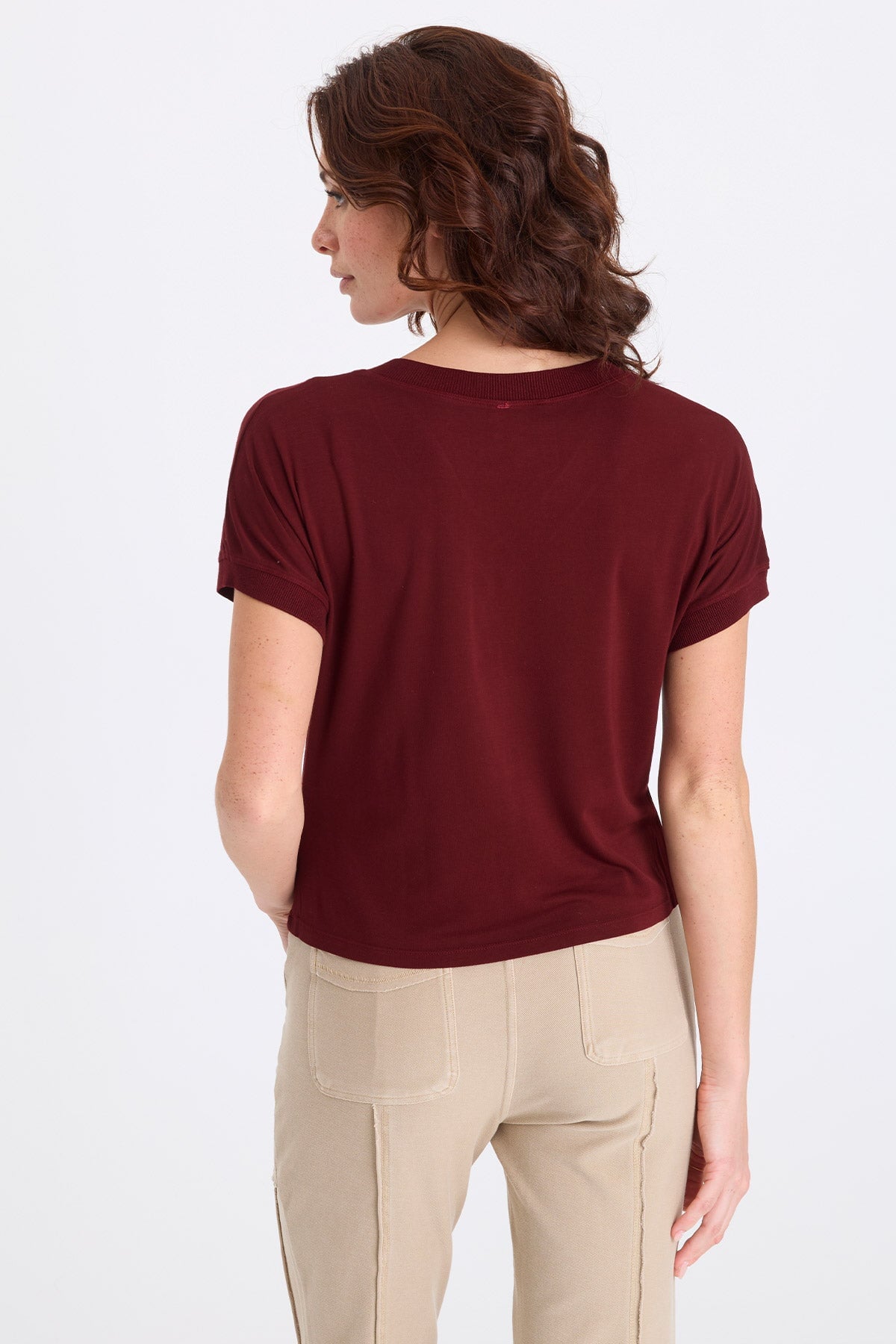 XCVI Sergius Jersey V-Neck Tee 