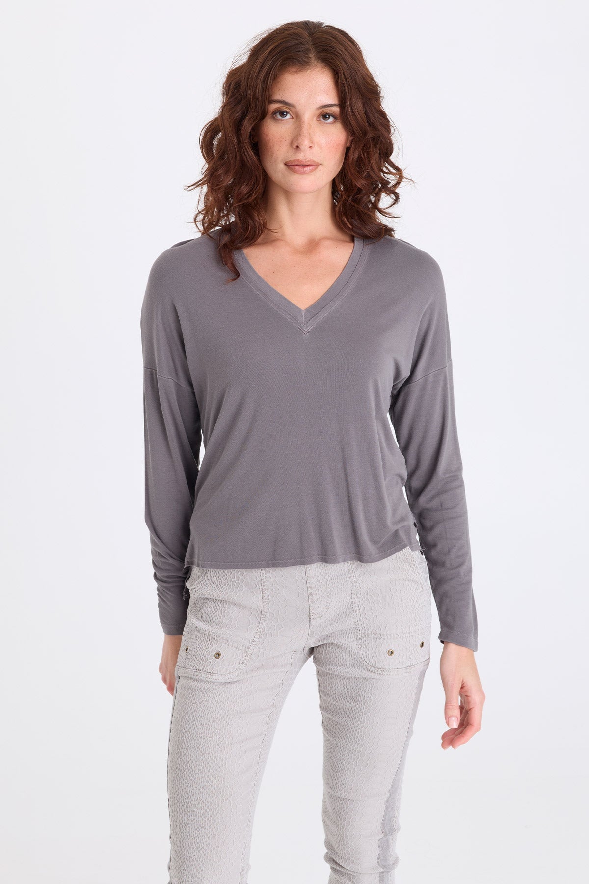 XCVI Noor Jersey V-Neck Long Sleeve Top 