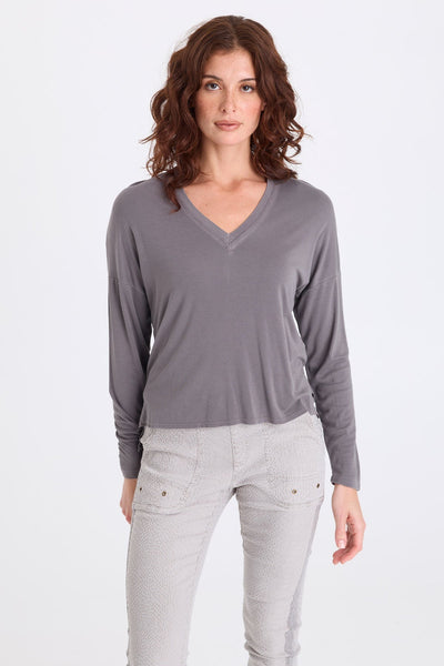 XCVI Noor Jersey V-Neck Long Sleeve Top
