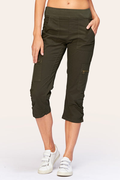 Nadia Crop in Olive