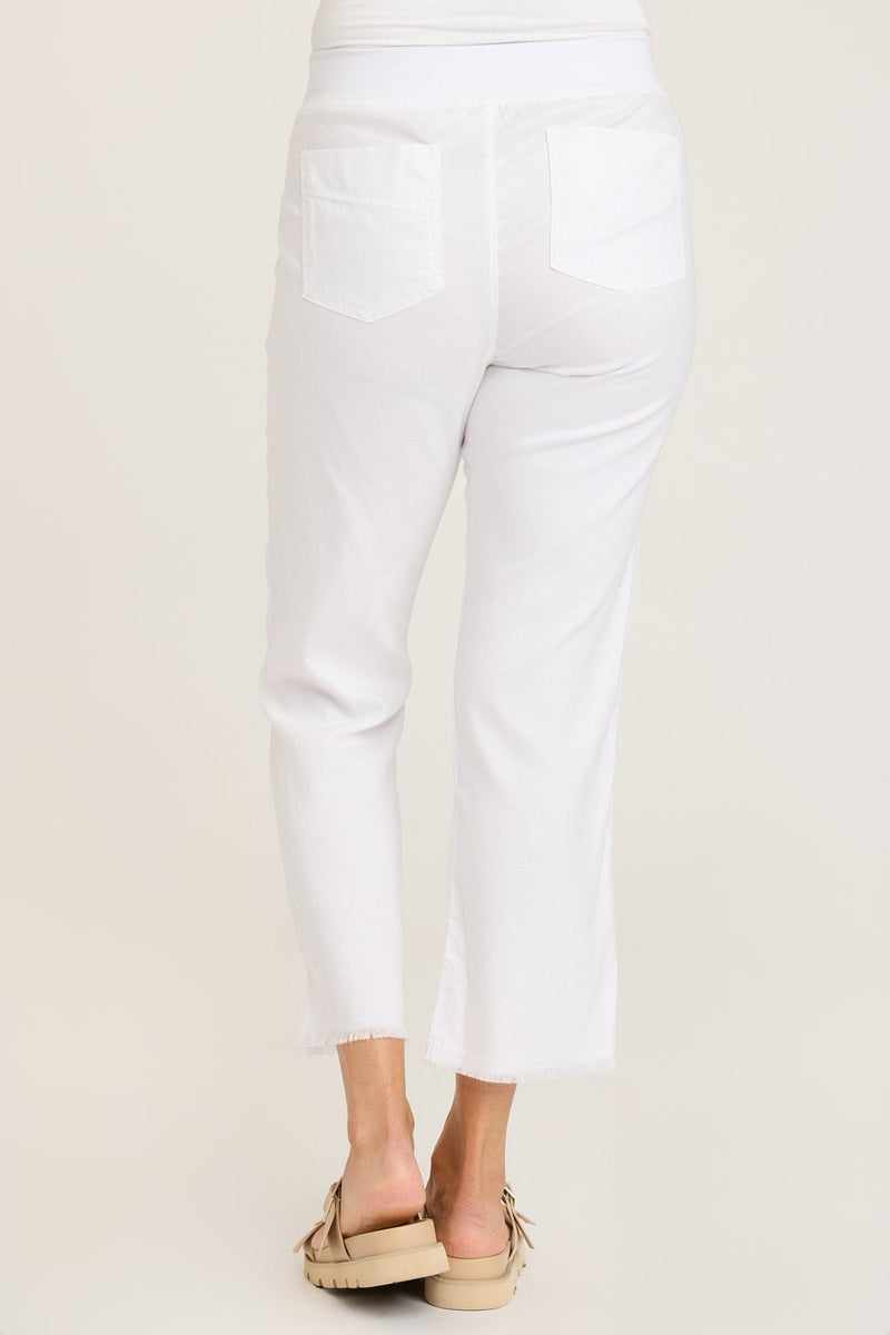 Eileen Fisher Slim-fit Side-zip Ankle Pants in White | Lyst