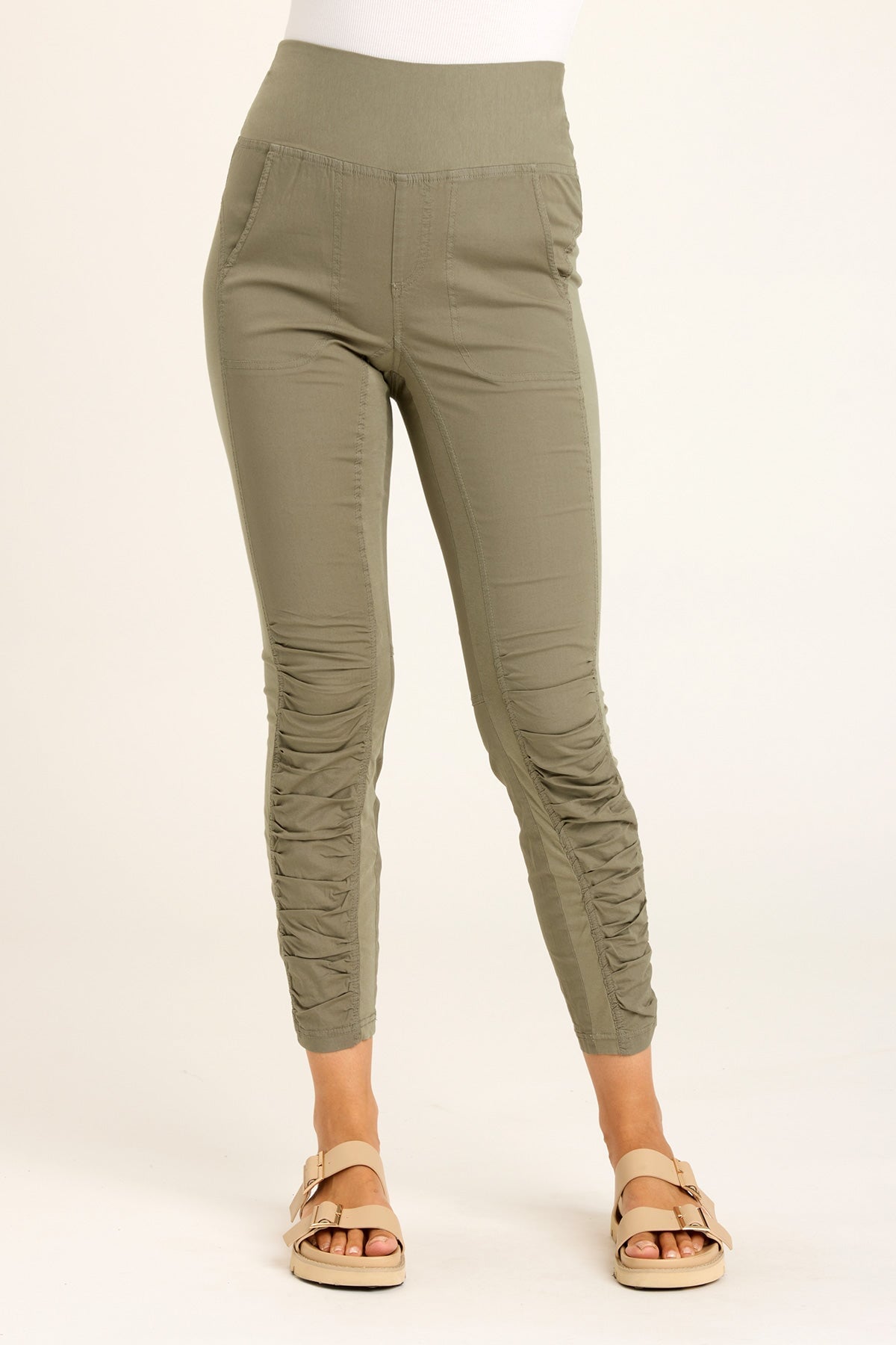 Core By Wearables High Waist Penny Legging In Green