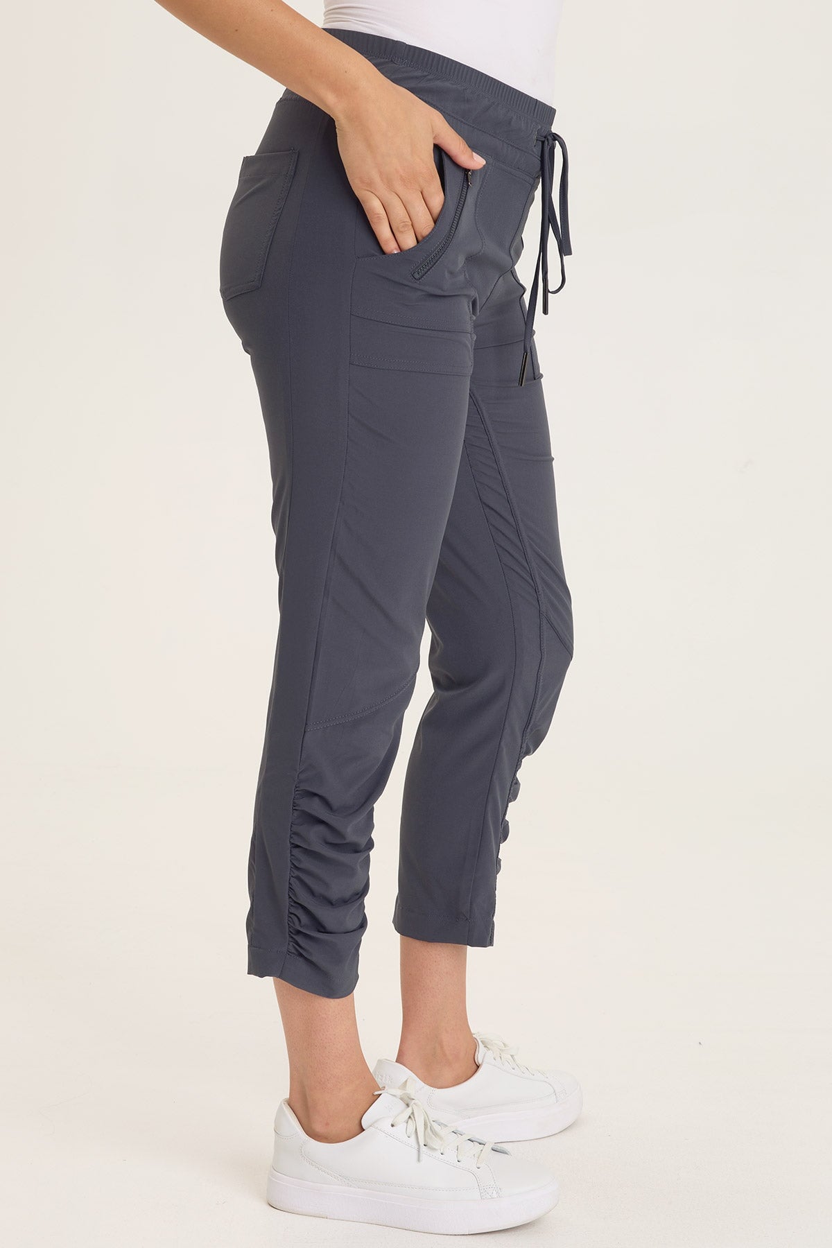 Wearables Aksana Whisper Stretch Ruched Active Slim Pant 