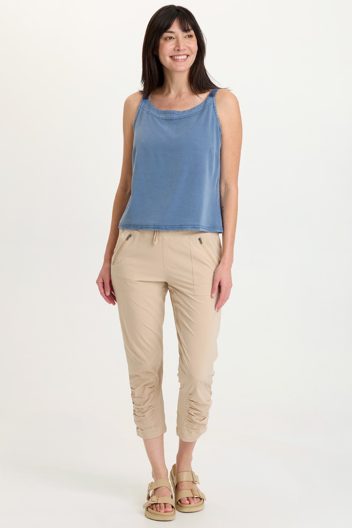 Wearables Aksana Whisper Stretch Ruched Active Slim Pant 