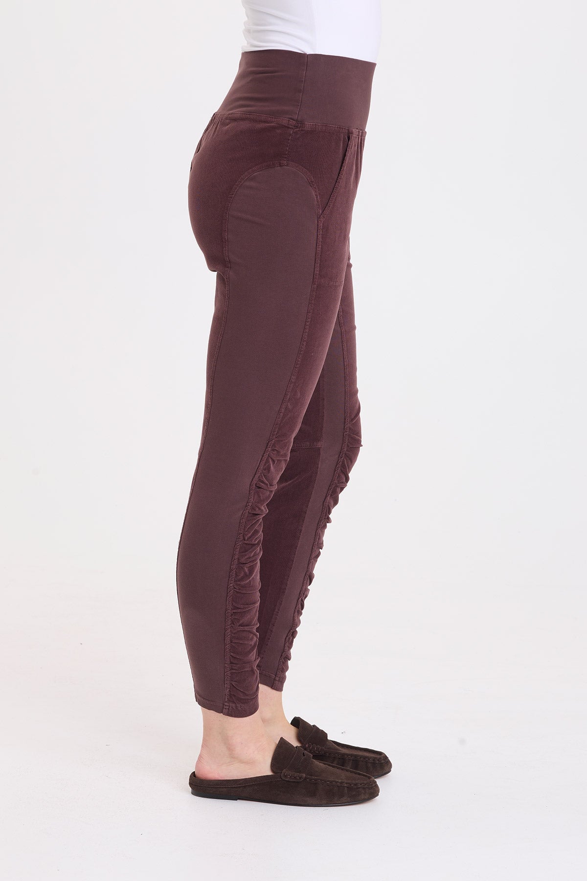 Wearables Corduroy Penny Ruched Legging 