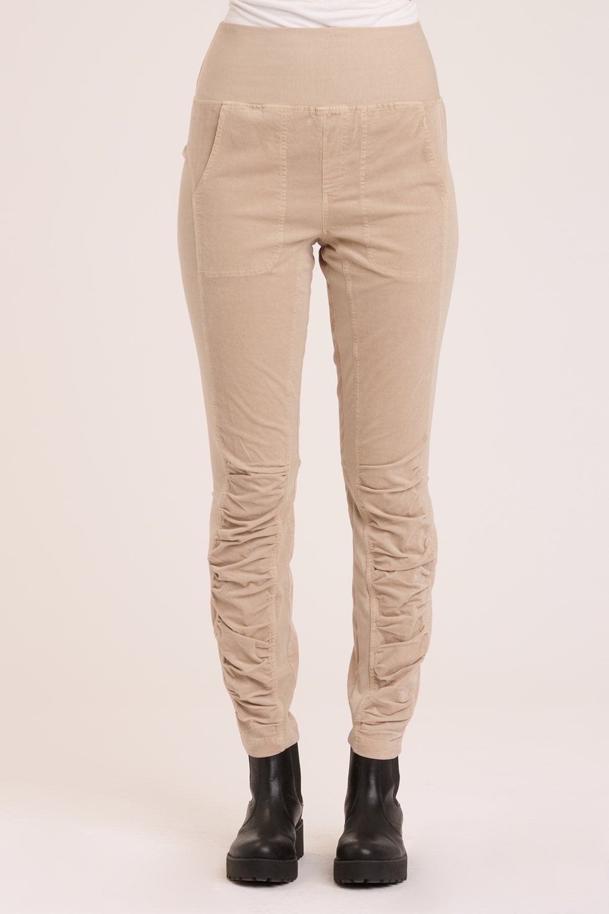 Core By Wearables Cord Penny Legging In Beige