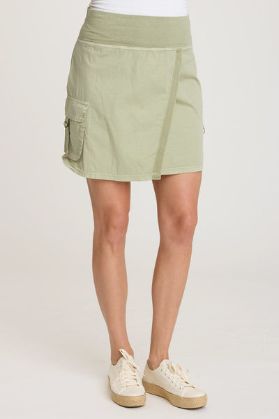 Noriko Wrap Skirt in Limescent Pigment
