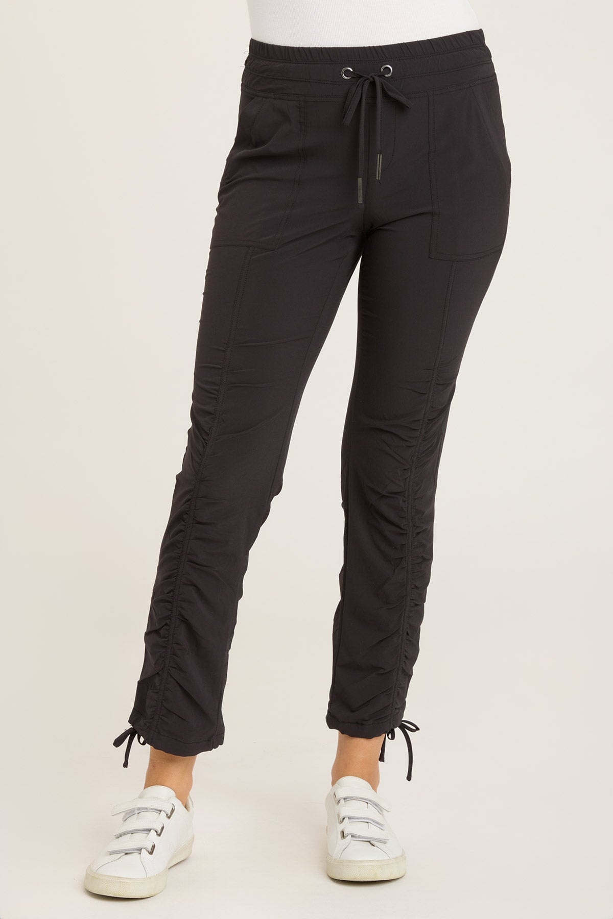 Wearables Jules Active Ruched Drawstring Stretch Pants In Black