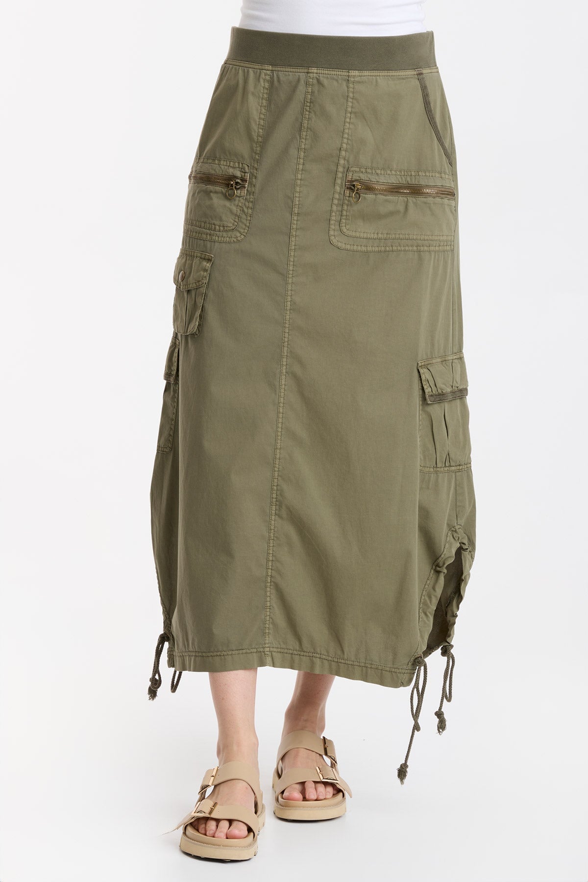 Xcvi Armel Cargo Skirt In Kombu Pigment In Multi