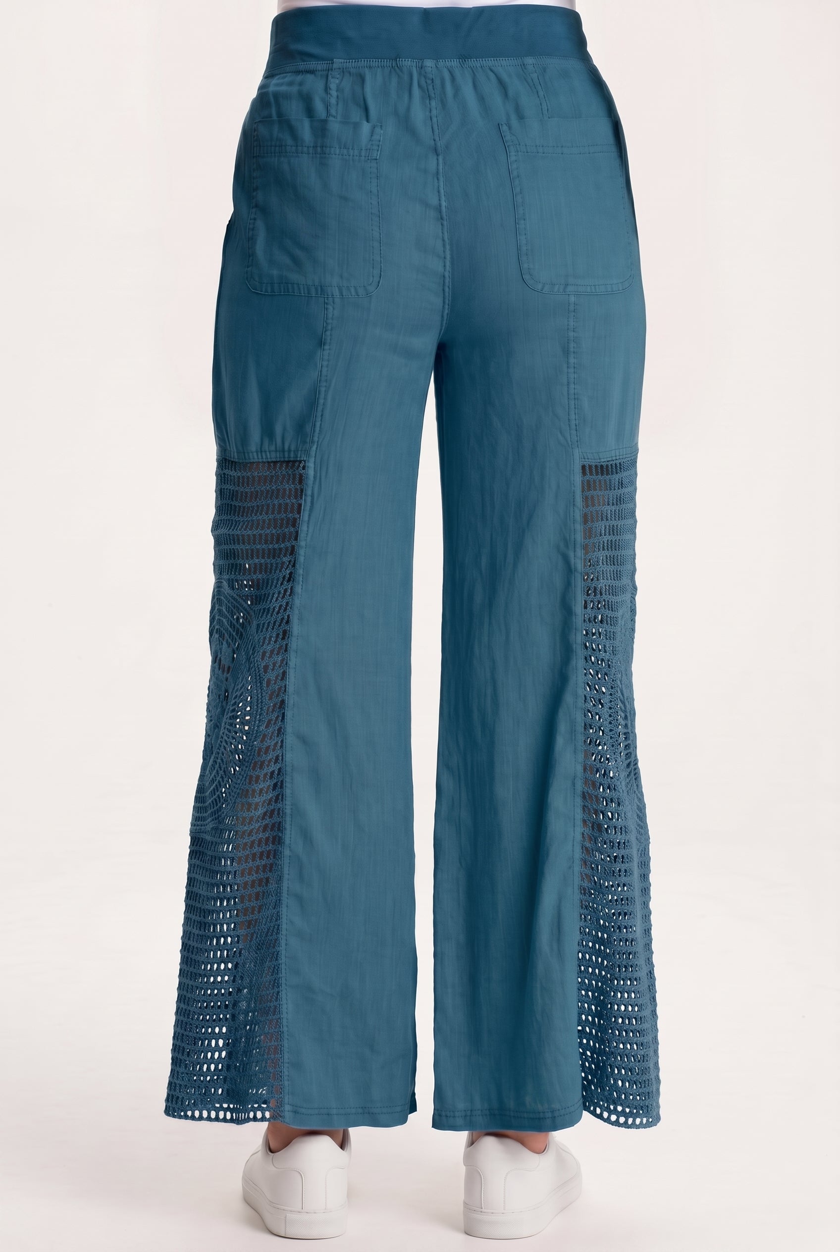 XCVI Tangent Linen/Crochet Wide Leg Pant 