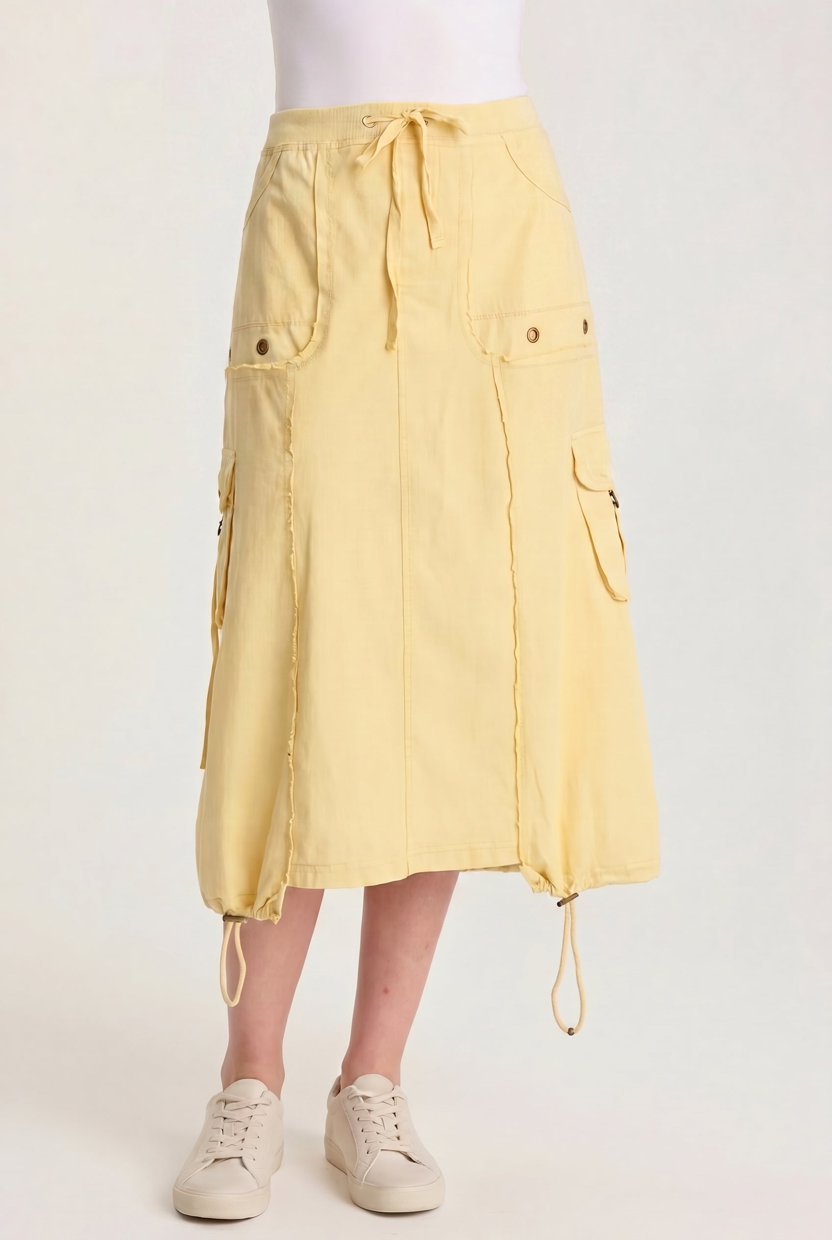 XCVI Castalina Poplin Cargo Midi Skirt 