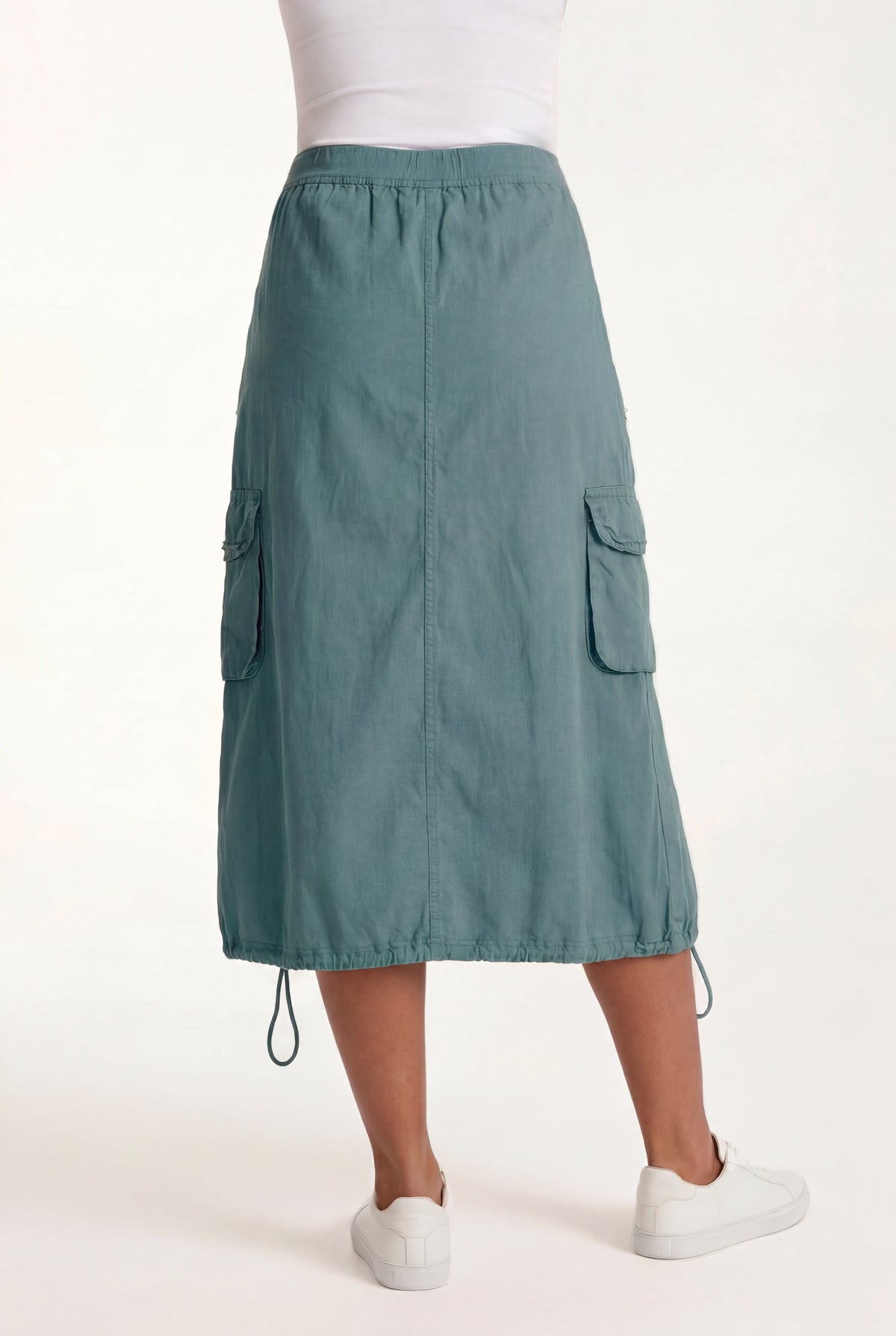 XCVI Castalina Poplin Cargo Midi Skirt 
