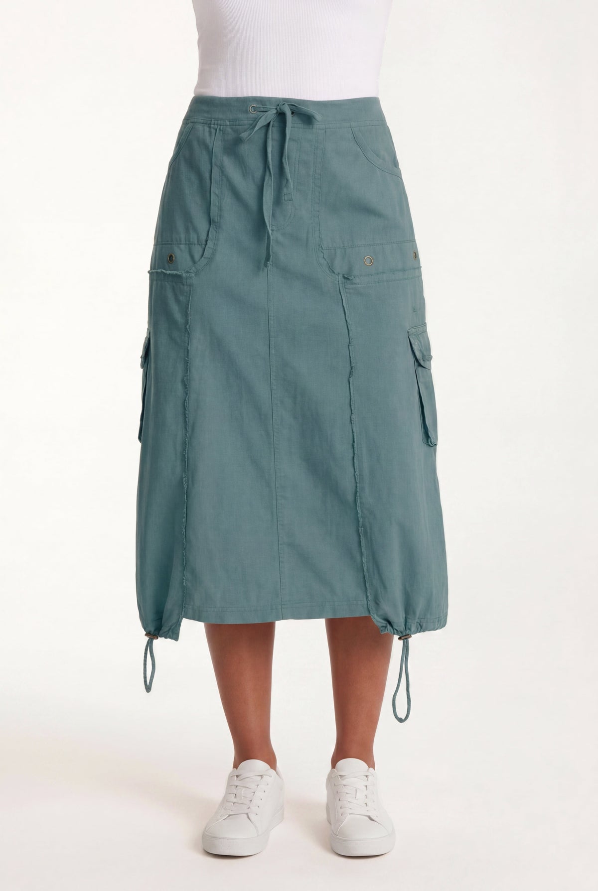 XCVI Castalina Poplin Cargo Midi Skirt 