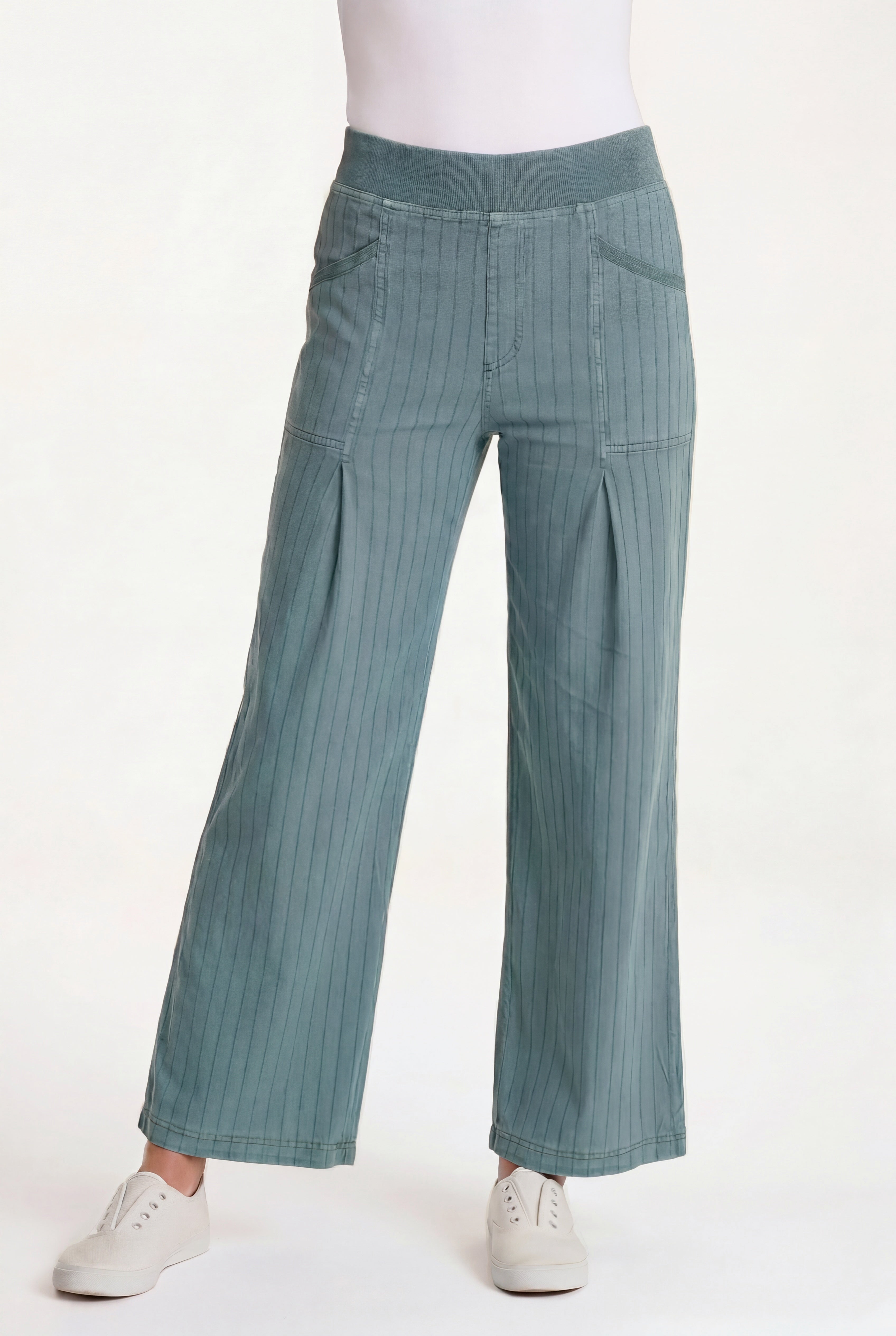 XCVI Laughlin Striped Linen Wide Leg Pant 