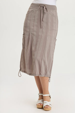 XCVI Aracelle Textured Gauze Cargo Detail Bubble Skirt