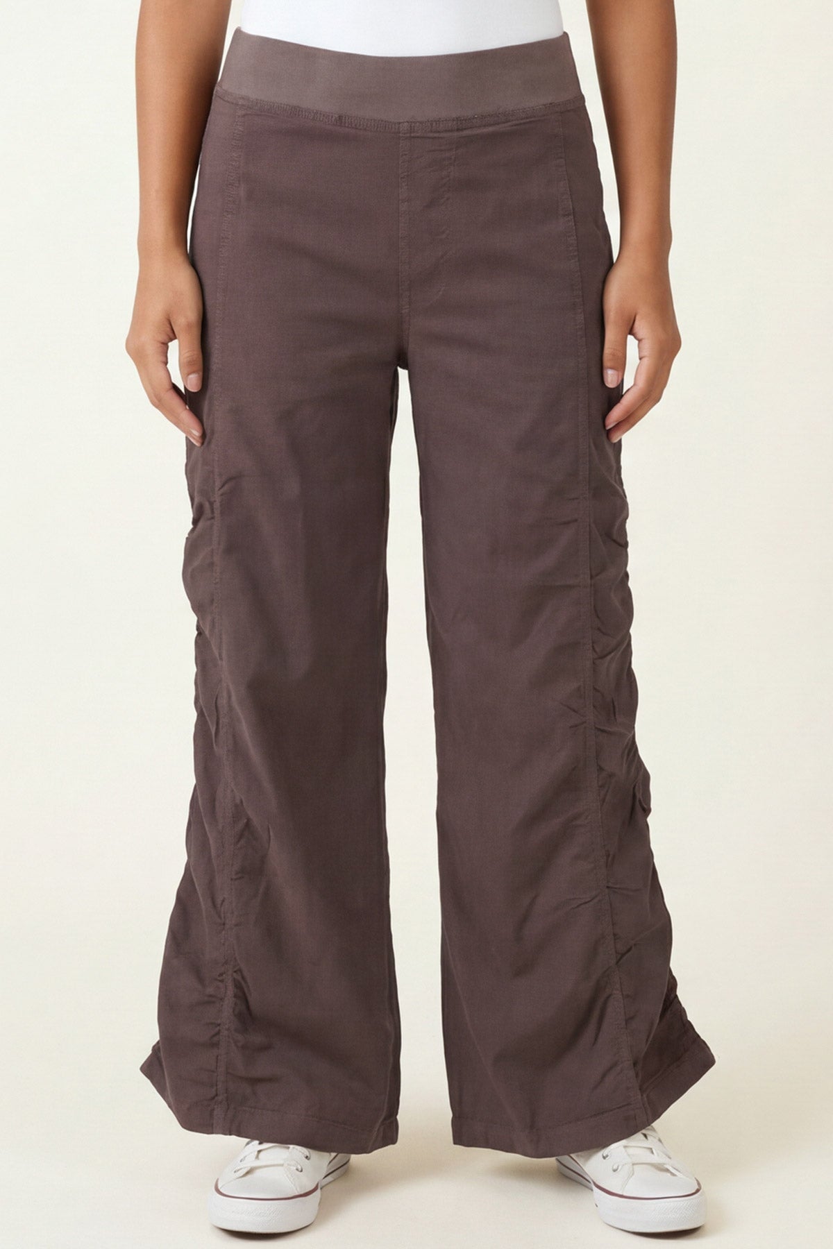 Wearables Naola Stretch Poplin Ruched Flare Gaucho Pant