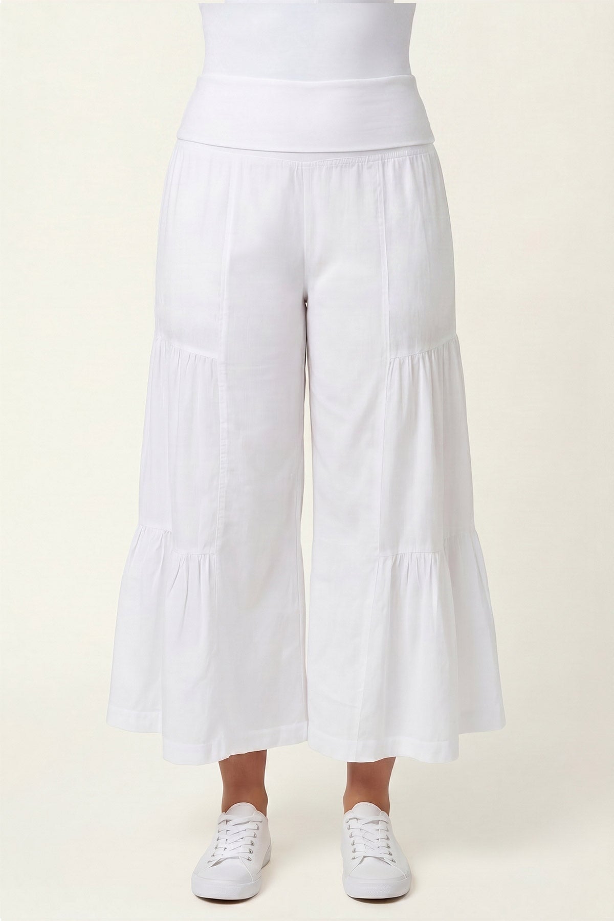 Wearables Linen Side-Tier Wide Leg Palazzo 