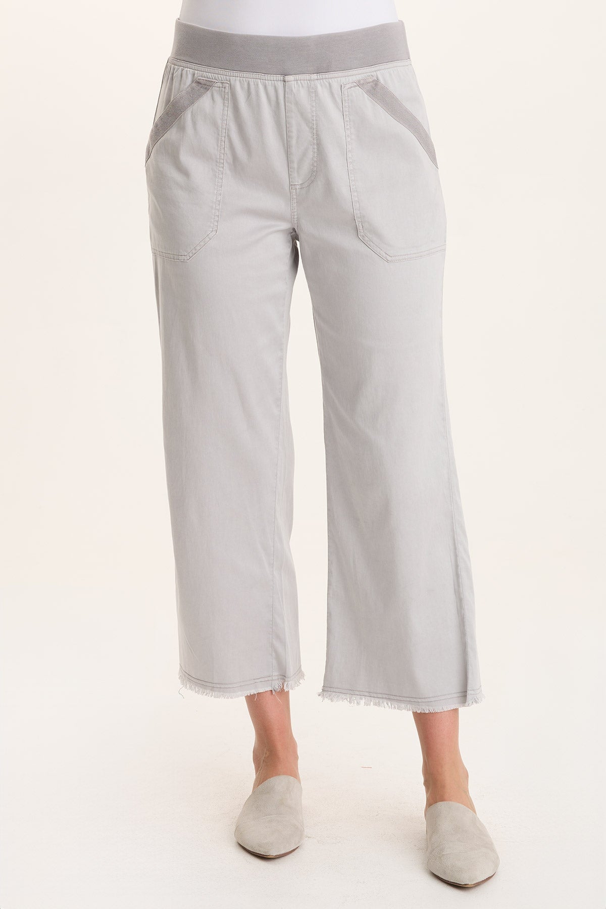 XCVI Daga Tencel Flared Leg Pull-On Crop Pant 