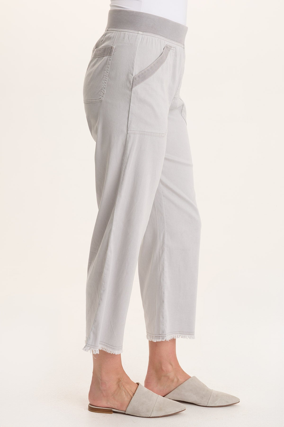 XCVI Daga Tencel Flared Leg Pull-On Crop Pant 