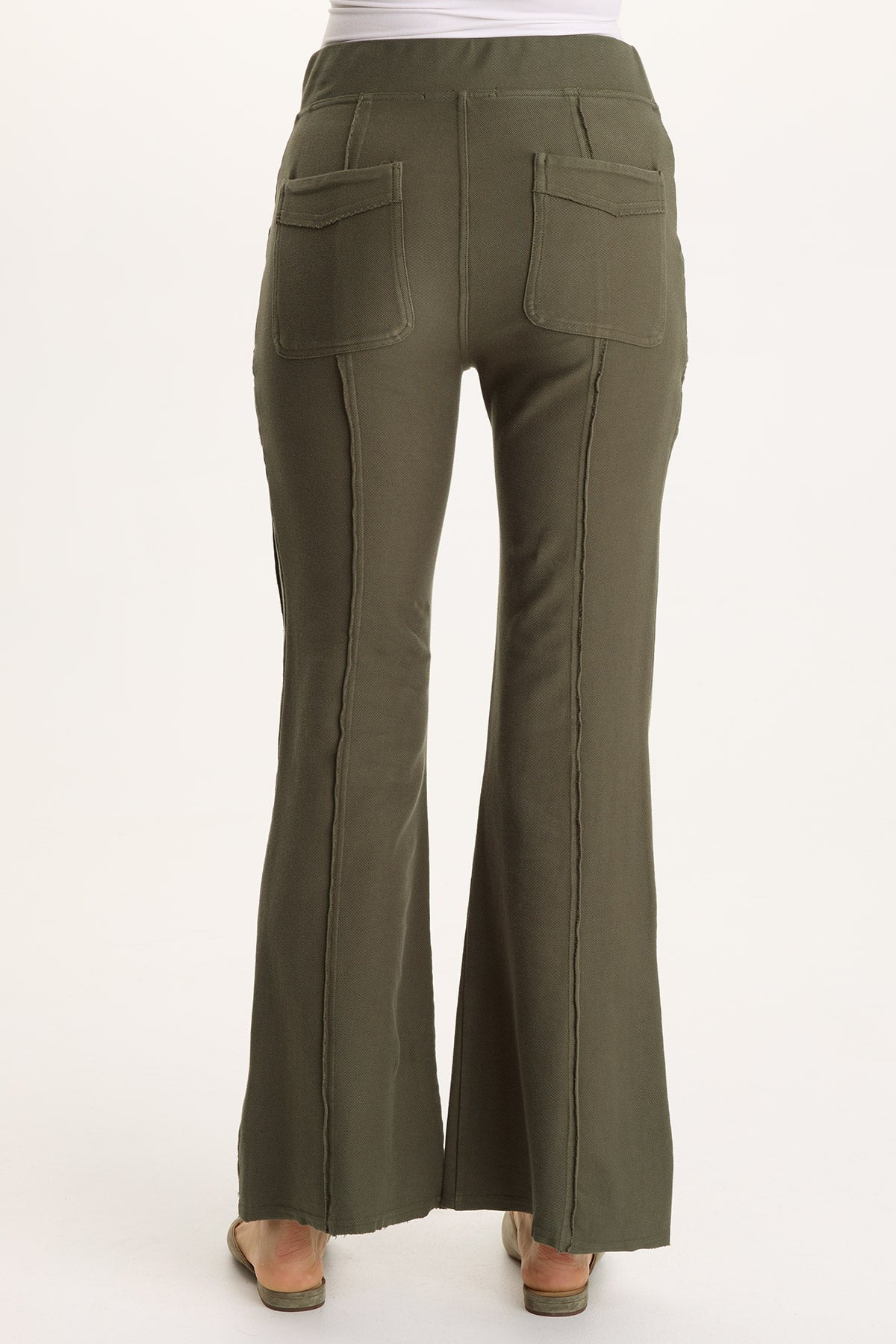 XCVI Ninian Twill Knit Stretch Pull-On Flare Pant