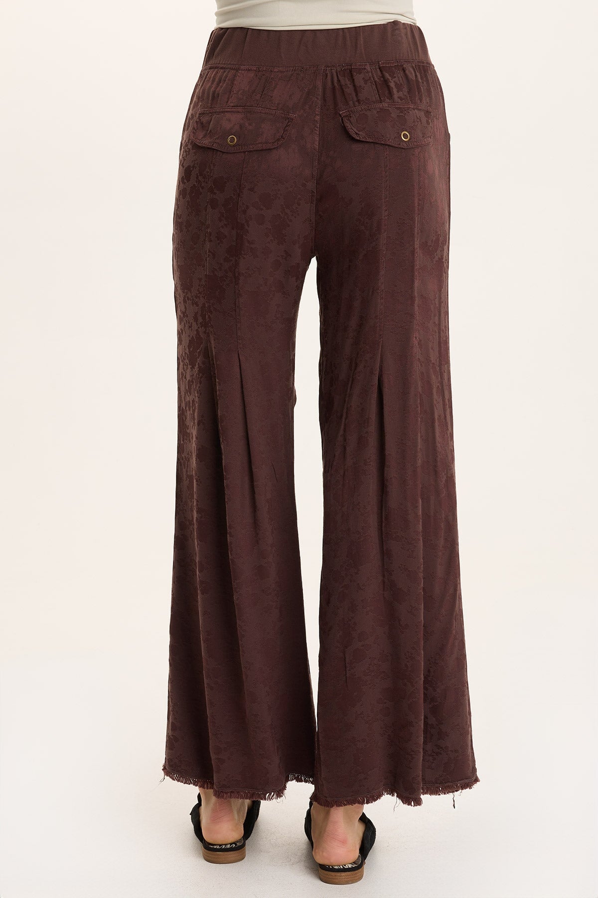 XCVI Twaina Textured Satin Pull-On Wide-Leg Pant
