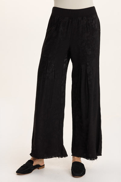 XCVI Twaina Textured Satin Pull-On Wide-Leg Pant