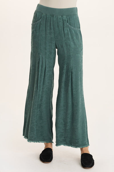 XCVI Twaina Textured Satin Pull-On Wide-Leg Pant