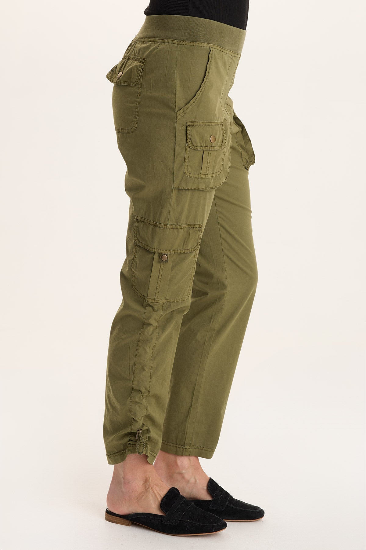 XCVI Keon Adjustable Cord Slim Leg Cargo Pant 