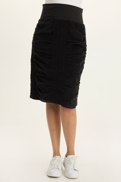 Wearables Trace Ruched Pull-On Midi Skirt