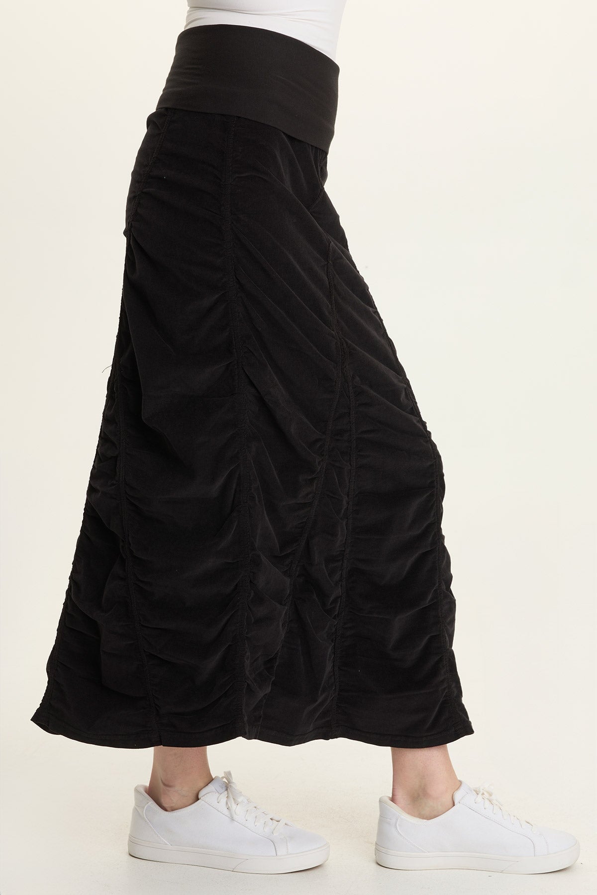 Wearables Cord Shirred Peasant Skirt 