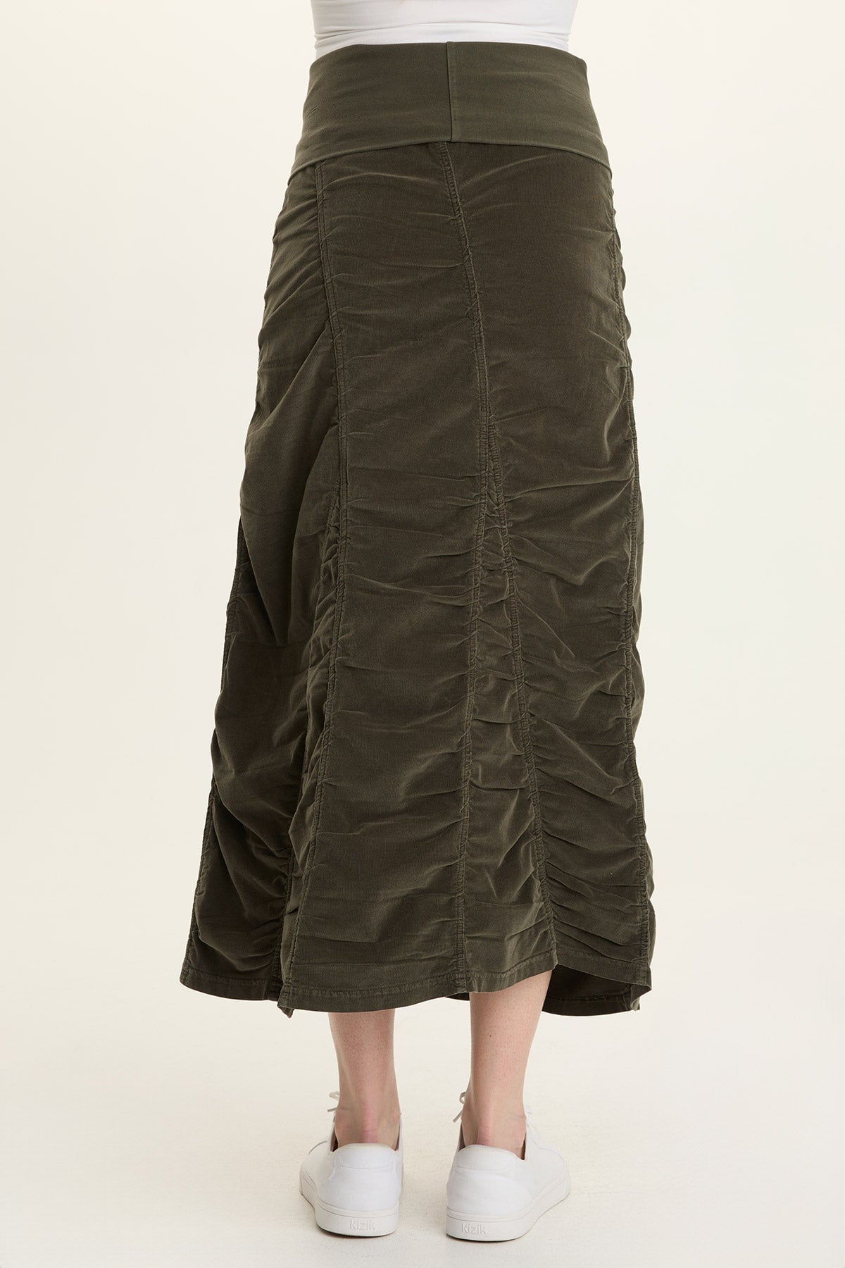 Wearables Cord Shirred Peasant Skirt 