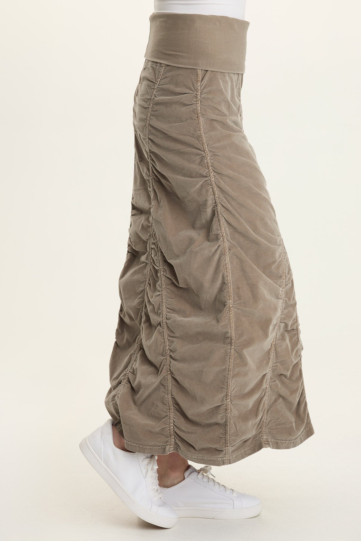 Wearables Cord Shirred Long Skirt