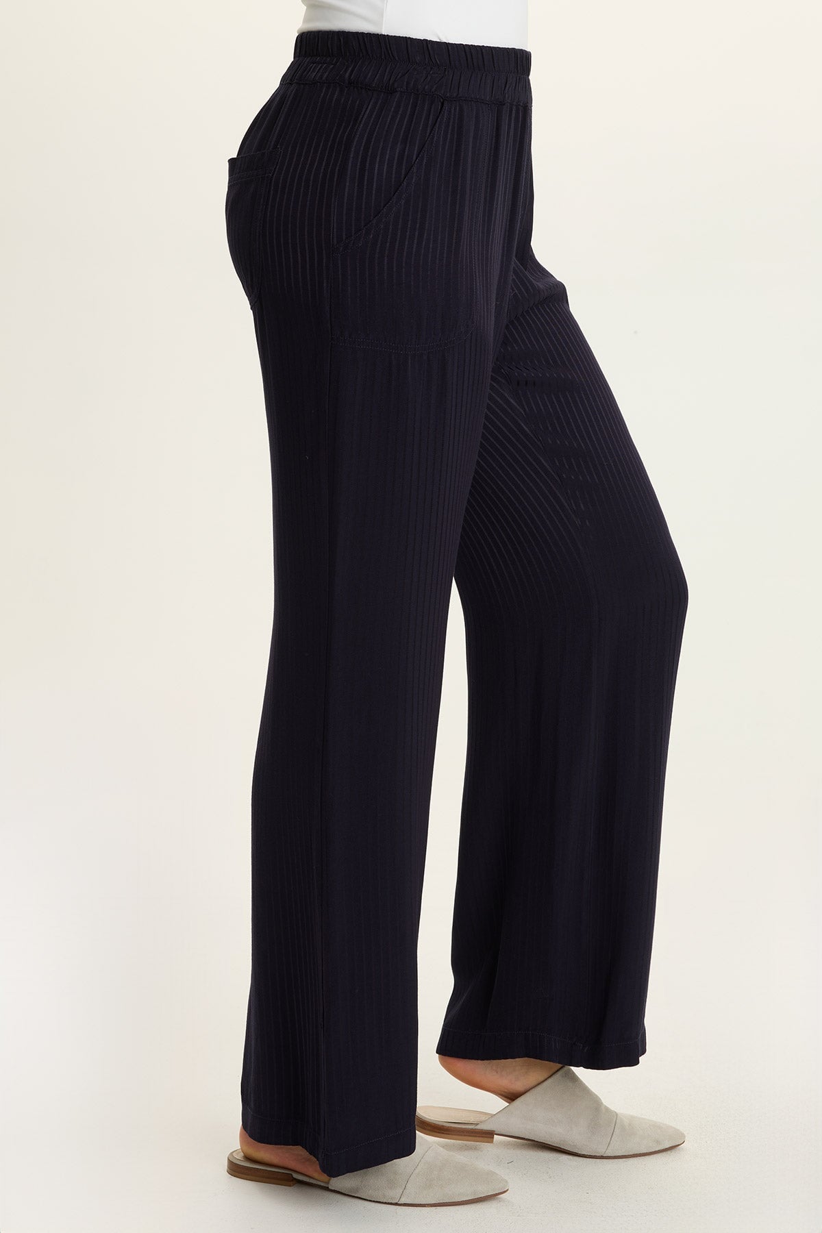 Wearables Harmon Satin Stripe Wide-Leg Pant 