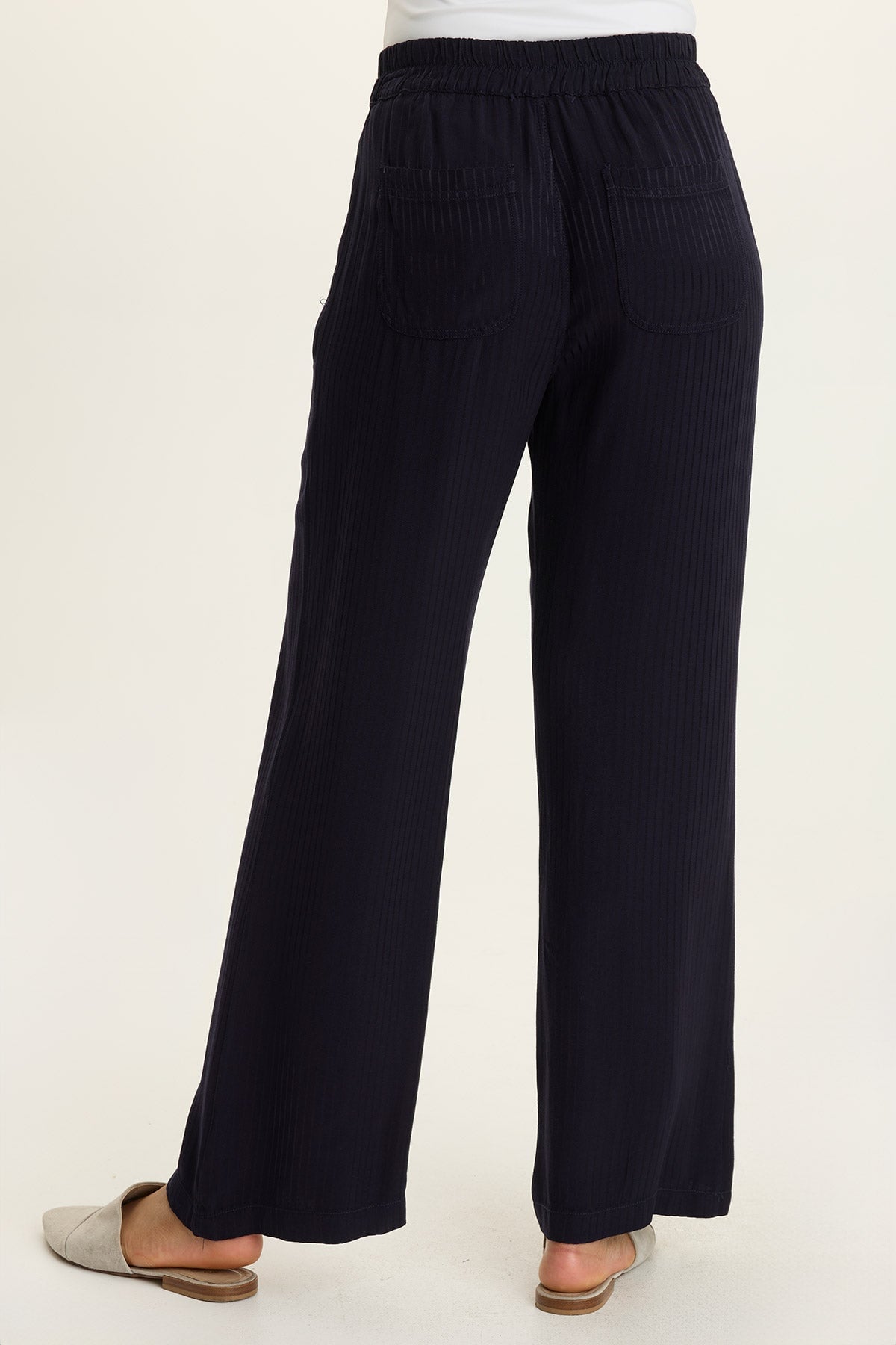 Wearables Harmon Satin Stripe Wide-Leg Pant 