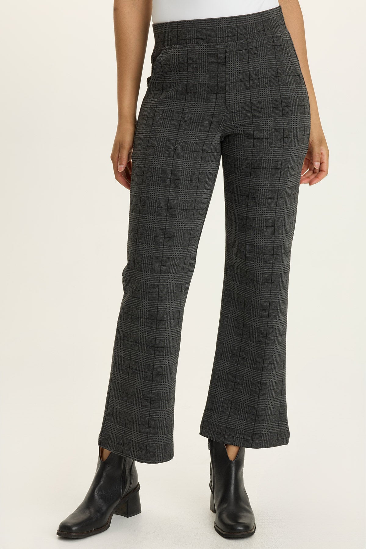 Wearables Limus Plaid Stretch Flare Pant Wearables Limus Plaid Stretch Flare Pant