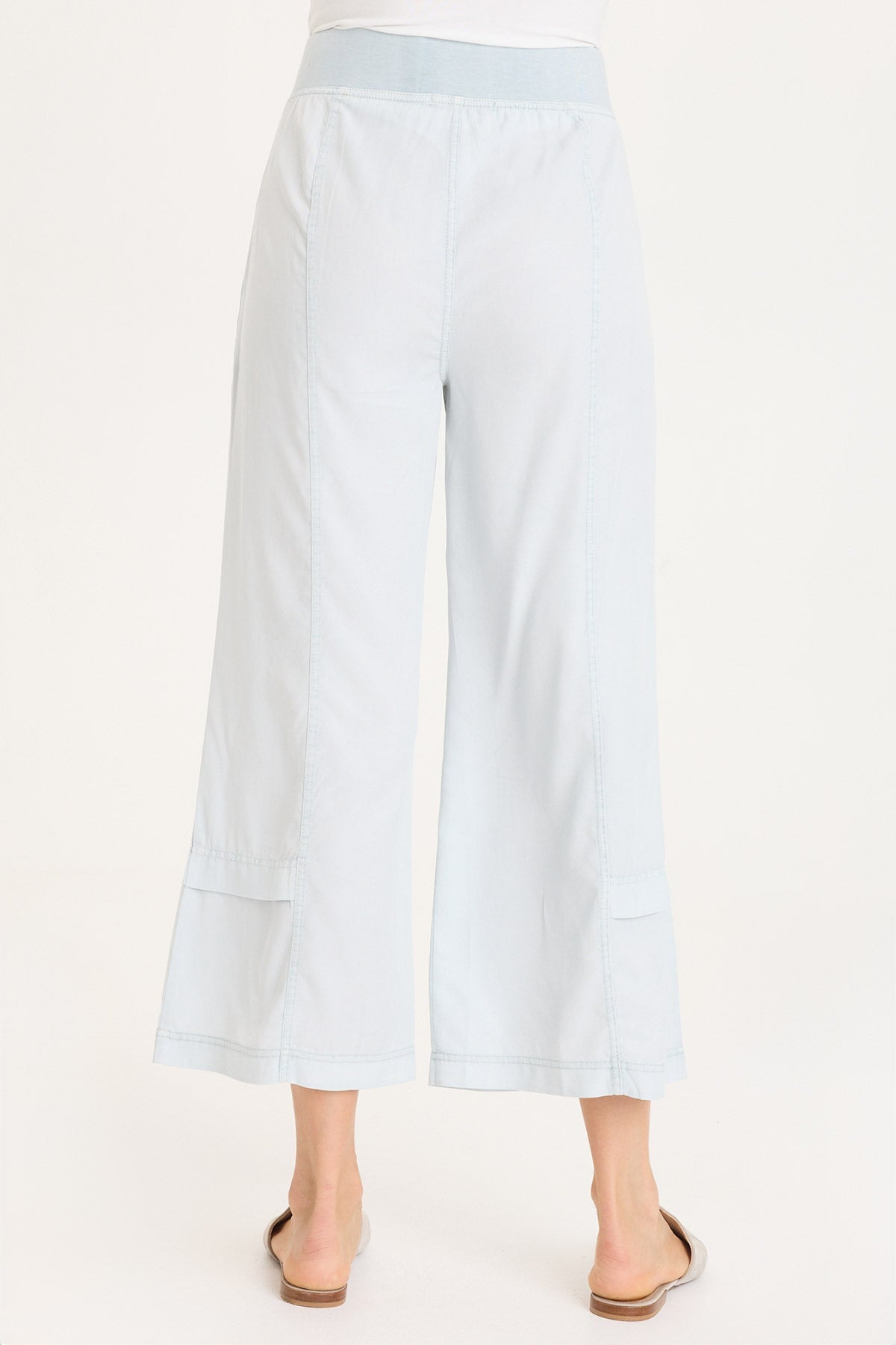 XCVI Mallis Oversized Pockets and Leg Stitching Detail Twill