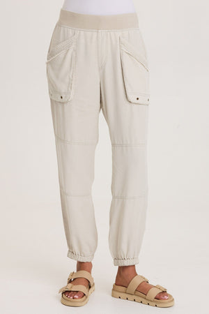 XCVI Chattaway Twill Pull-On Jogger Pant with Banded Hem and