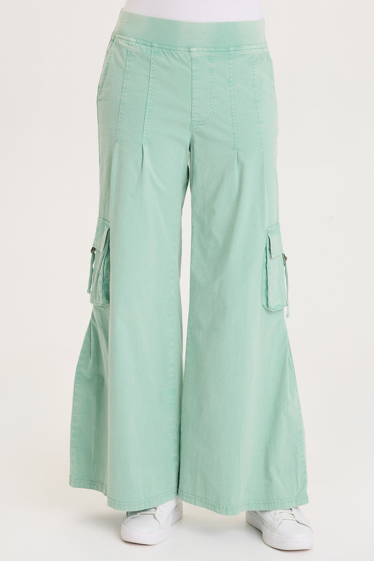 XCVI Erwin Side Pleats Cargo Wide-Leg Pant 