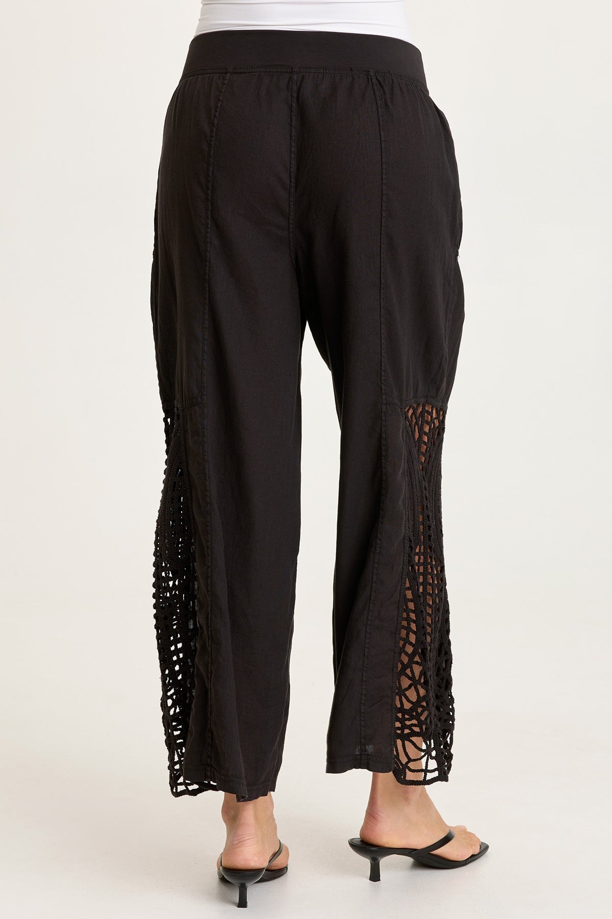 XCVI Astro Linen Pant with Crochet Side Detail