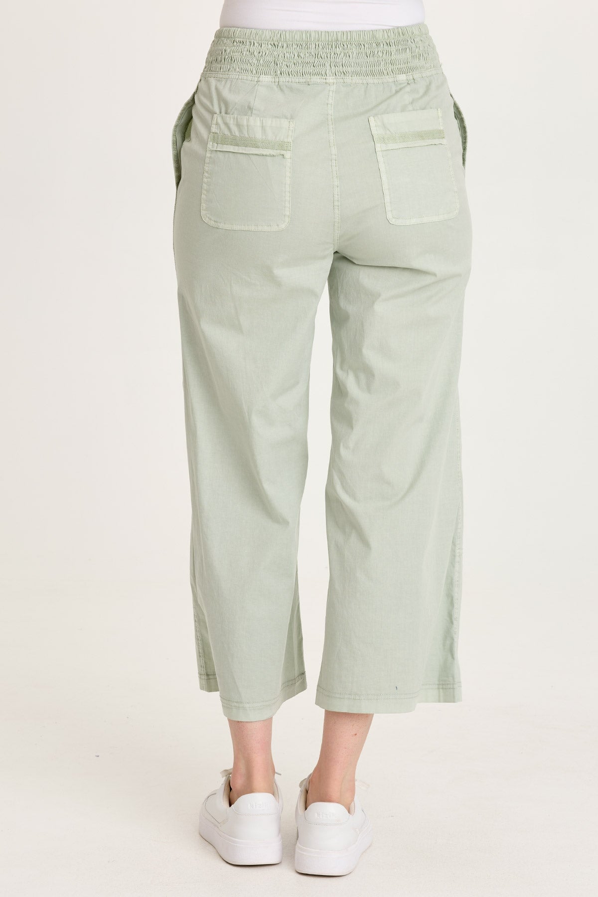 XCVI Artus Poplin Smocked Waist Crop 