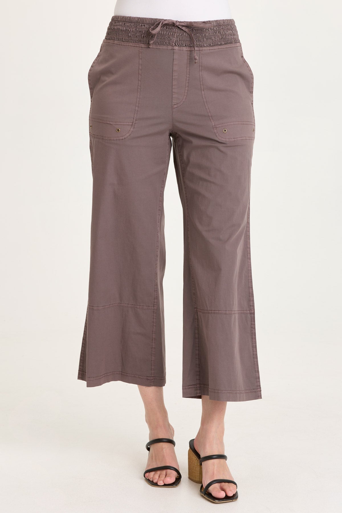 XCVI Artus Poplin Smocked Waist Crop 