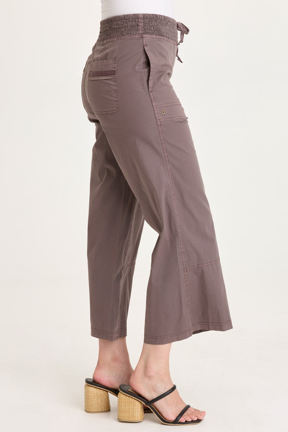 XCVI Artus Poplin Smocked Waist Crop 