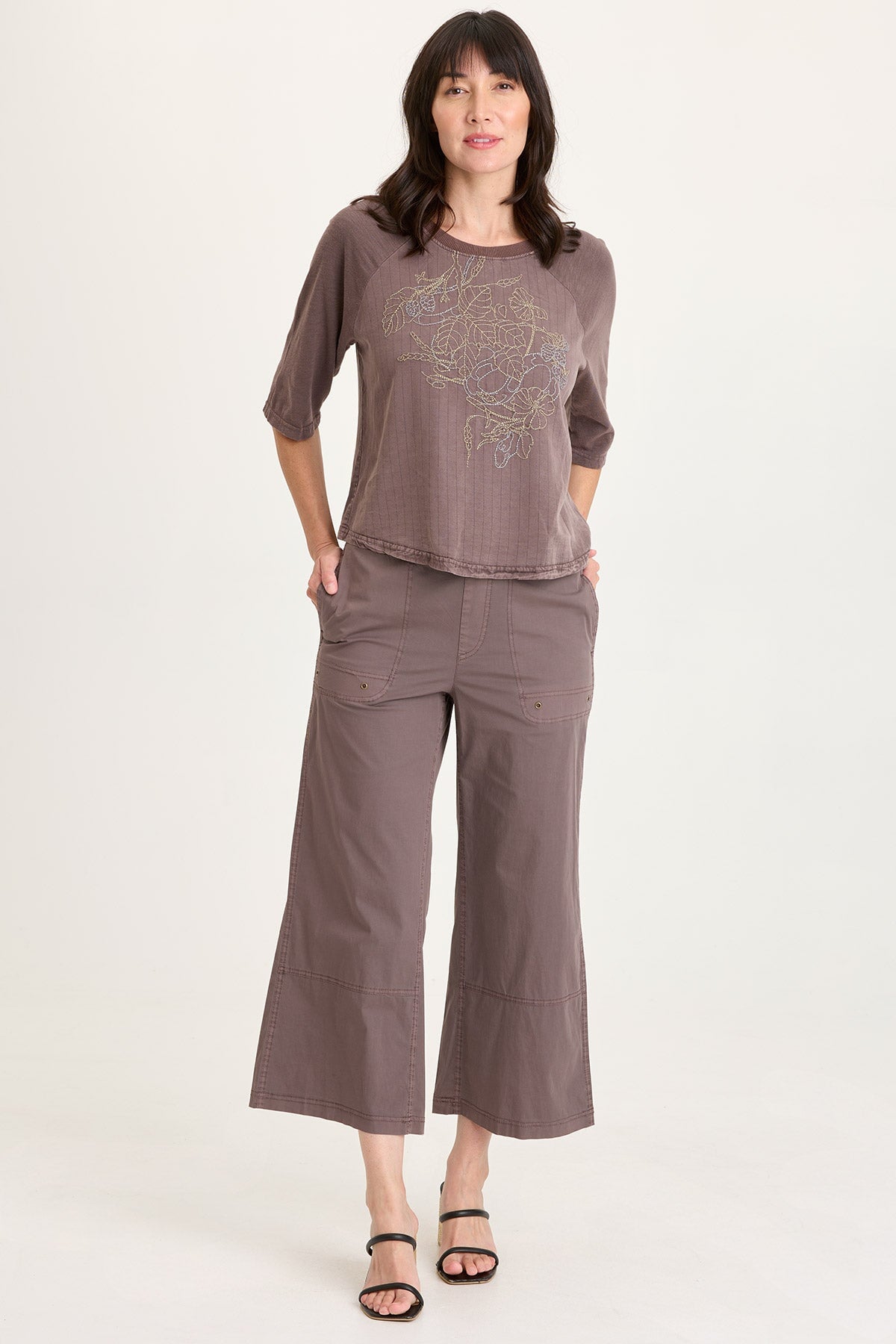 XCVI Artus Poplin Smocked Waist Crop 