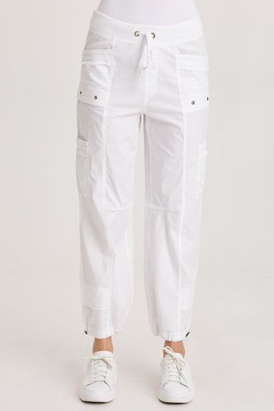 XCVI Jannik Poplin Cinch Leg Flat Cargo Pockets Pant