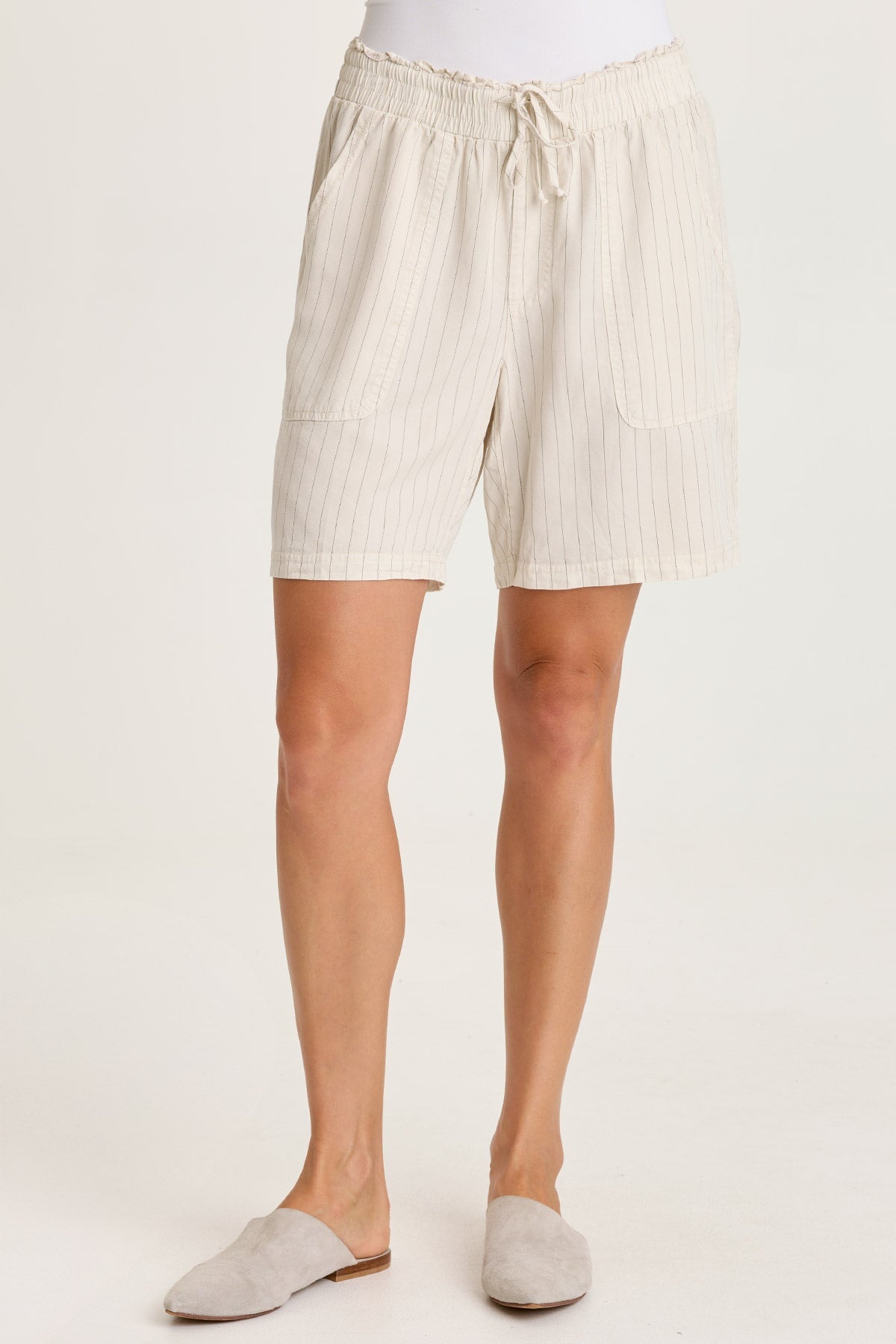 XCVI Lynn Pinstripe Paperbag Waist Short 