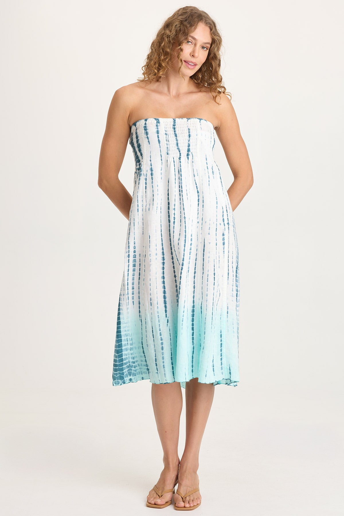 XCVI Blake Linen Smocked Skirt/Dress 