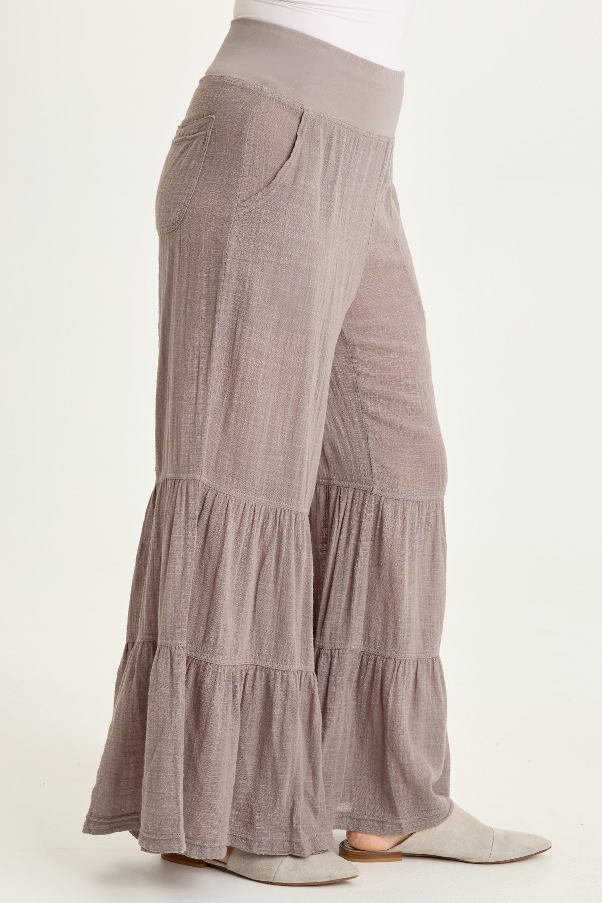 Wearables Lando Gauze Tiered-Bottom Pant 