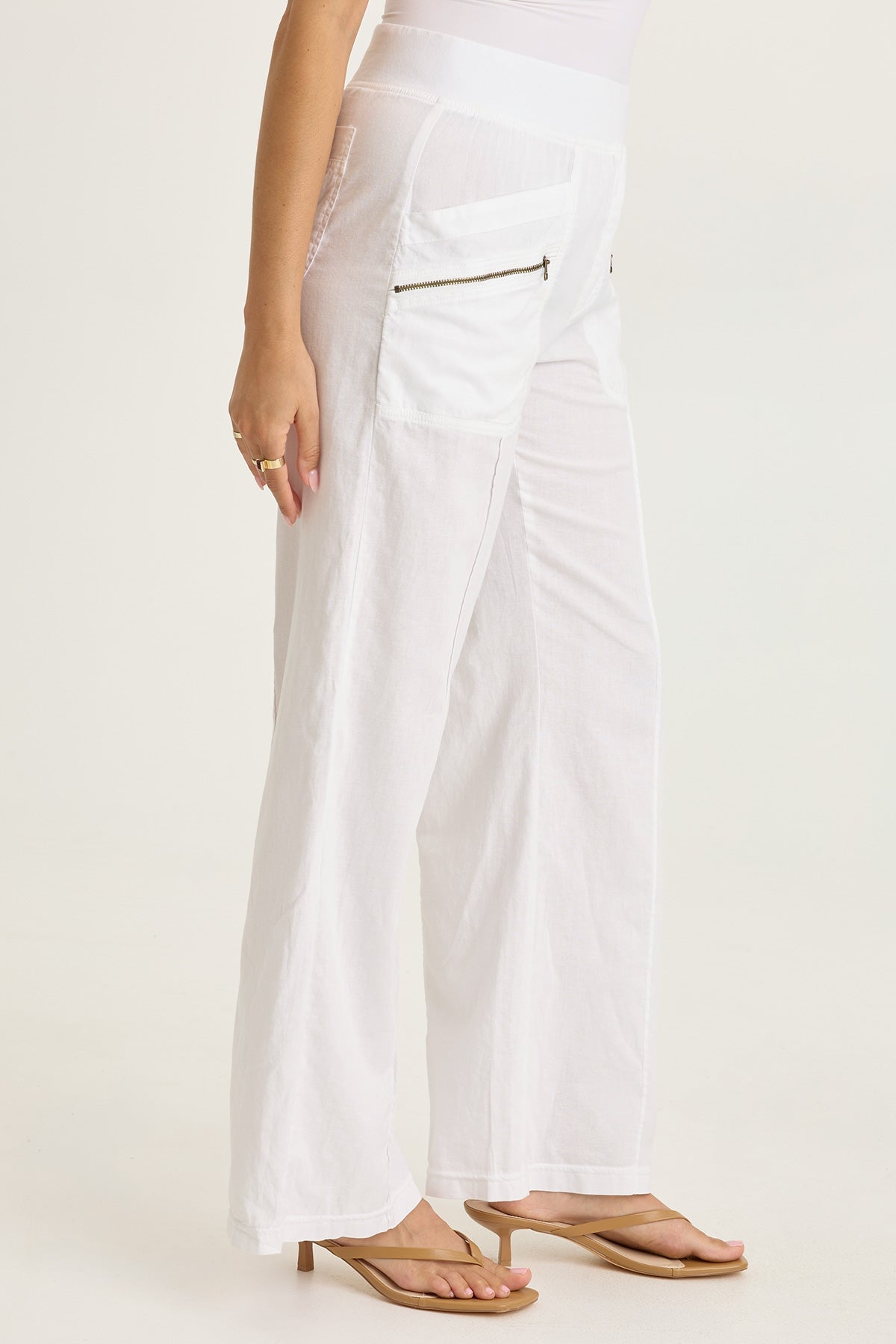 Wearables Torryn Linen Zipper Pockets Pants 