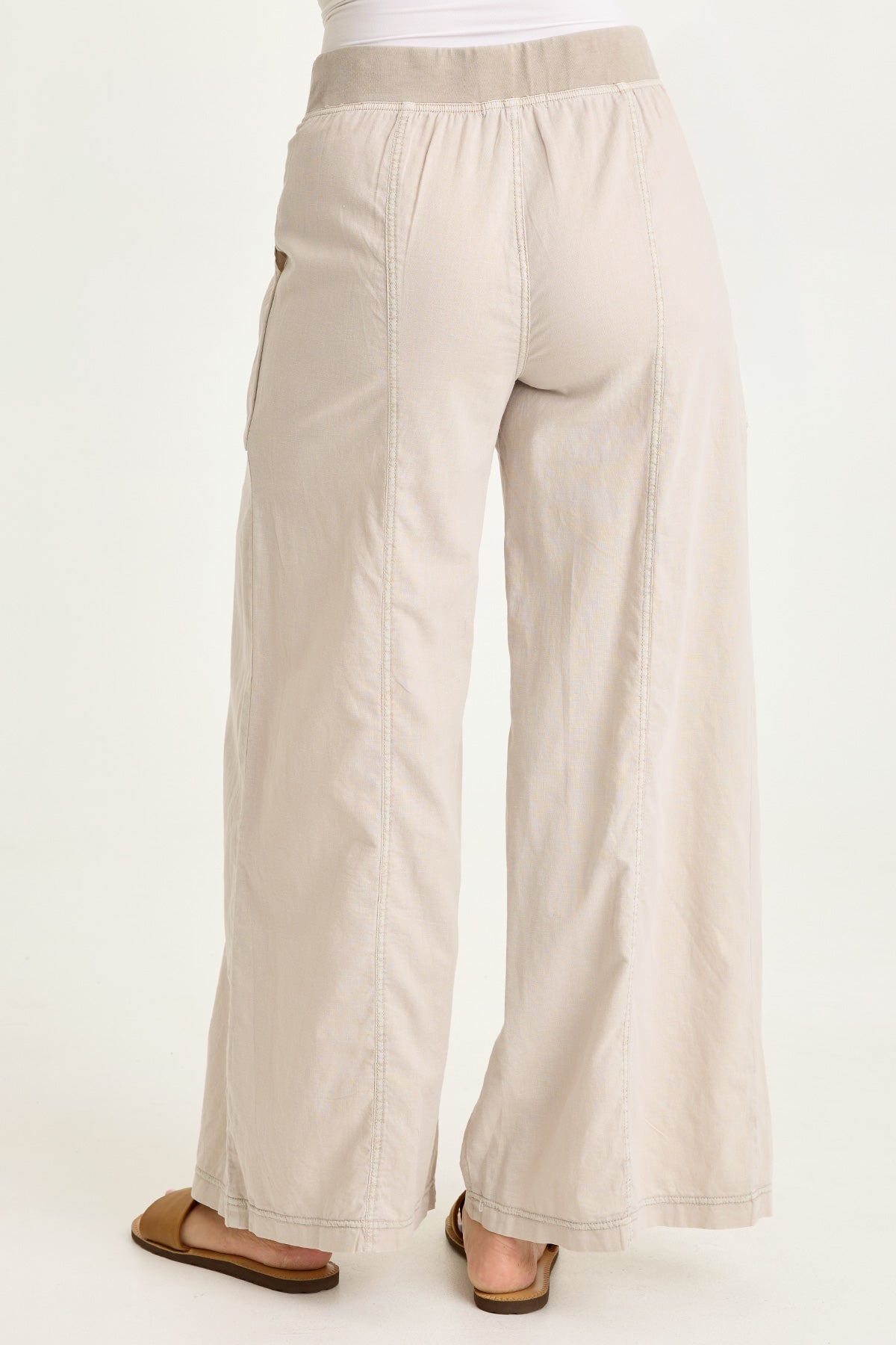 Wearables Charli Linen Inverted Box Pleat Pants 